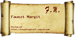 Fauszt Margit névjegykártya
