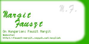 margit fauszt business card